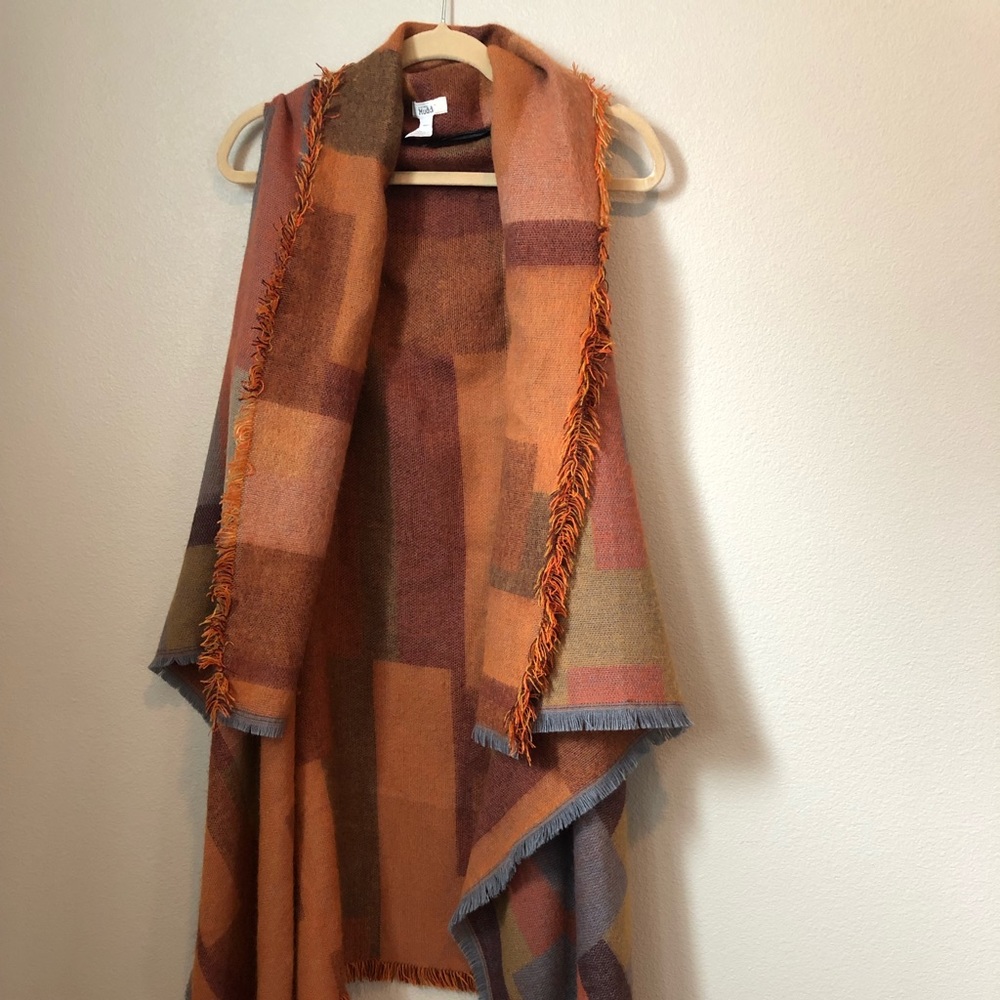 Mudd Open Front Long Vest